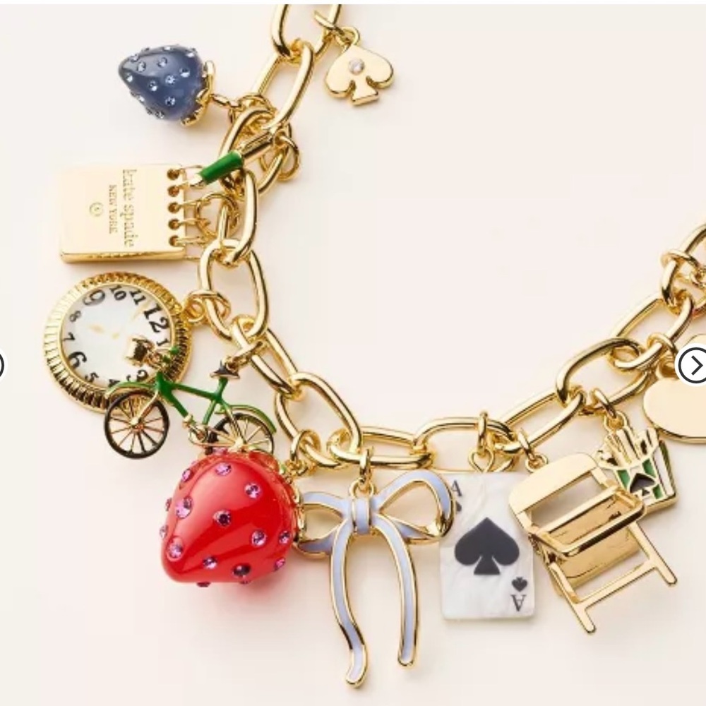 NWT Chunky Charm Statement Necklace - kate spade new york x Target Gold - Picture 2 of 4